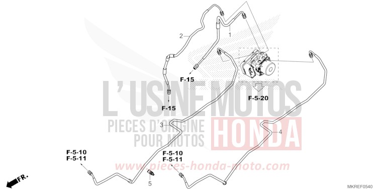 BREMSLEITUNG von CBR1000RR SP SP1 SP2 GRAND PRIX RED (R380) von 2024